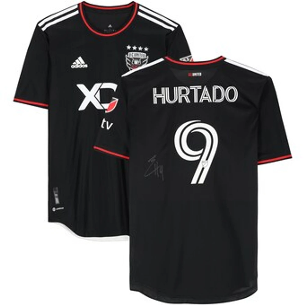 Erik Hurtado D.C. United Autographed Match-Used #9 Black Jersey from the 2023 MLS Season