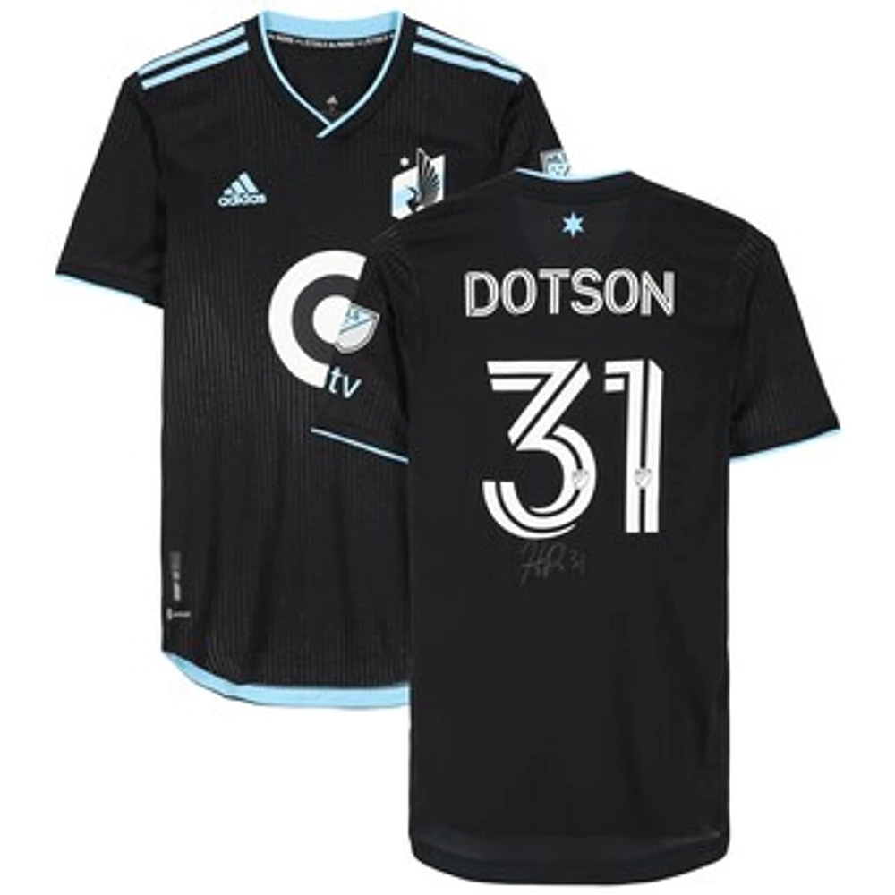 Hassani Dotson Minnesota United FC Autographed Match-Used #31 Black Jersey from the 2023 MLS Season