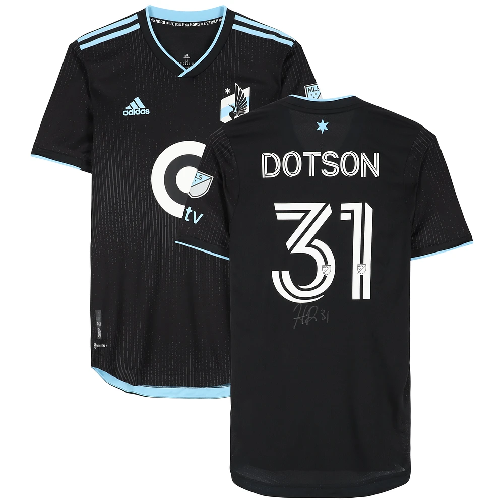 Hassani Dotson Minnesota United FC Autographed Match-Used #31 Black Jersey from the 2023 MLS Season