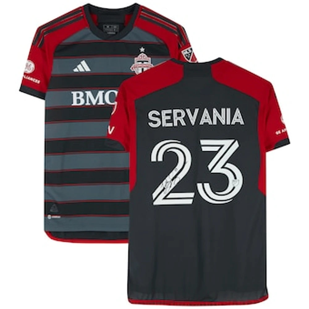 Brandon Servania Toronto FC Autographed Match-Used #23 Black Jersey from the 2023 MLS Season