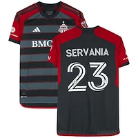 Brandon Servania Toronto FC Autographed Match-Used #23 Black Jersey from the 2023 MLS Season