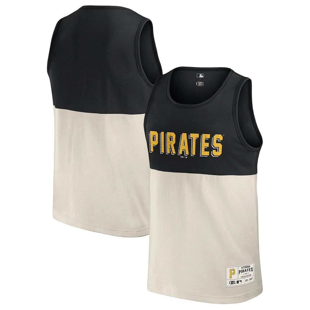 Men's Darius Rucker Collection by Fanatics Black Pittsburgh Pirates Colorblock Tank Top