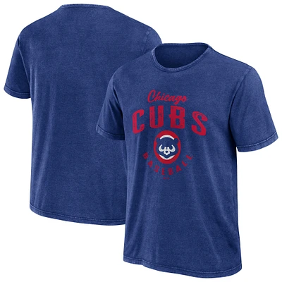 Men's Darius Rucker Collection by Fanatics Heather Royal Chicago Cubs Cooperstown Collection Washed T-Shirt