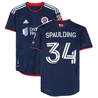 Ryan Spaulding New England Revolution Autographed Match-Used #34 Navy Jersey from the 2023 MLS Season