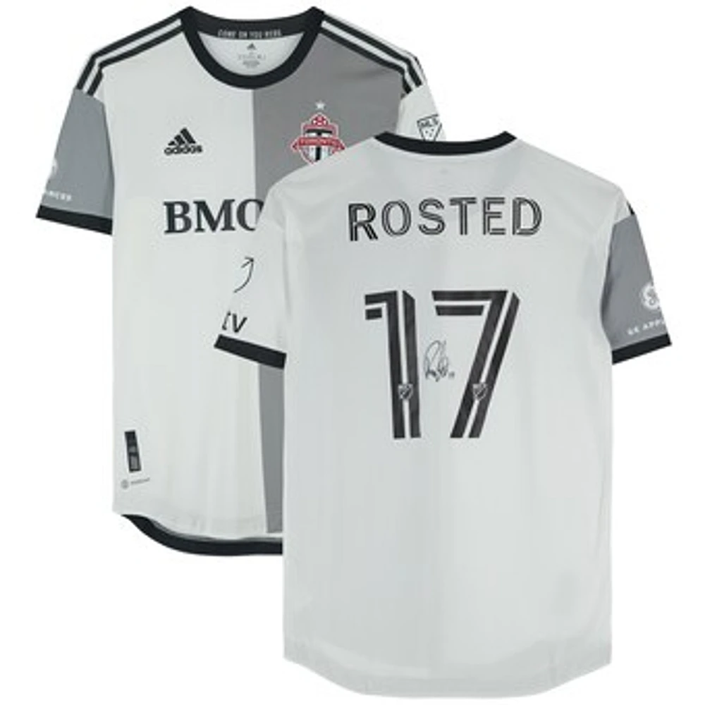 Sigurd Rosted Toronto FC Autographed Match-Used #17 White Jersey from the 2023 MLS Season