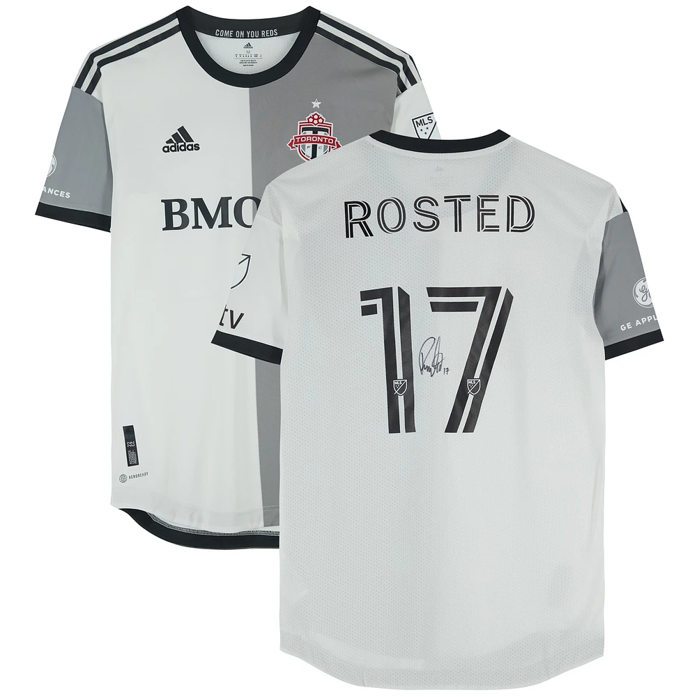 Sigurd Rosted Toronto FC Autographed Match-Used #17 White Jersey from the 2023 MLS Season