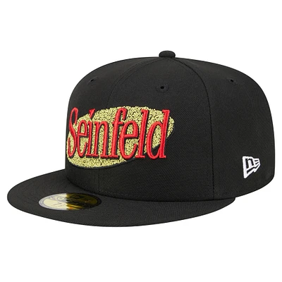 Men's New Era Black Seinfeld 59FIFTY Fitted Hat