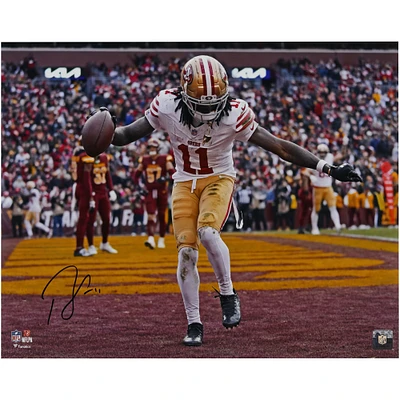 Brandon Aiyuk San Francisco 49ers Autographed 16" x 20" Touchdown Celebration Photograph