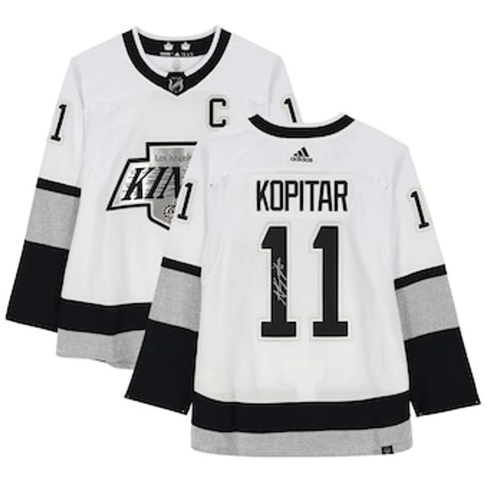 Anze Kopitar Los Angeles Kings Autographed White Alternate adidas Authentic Jersey