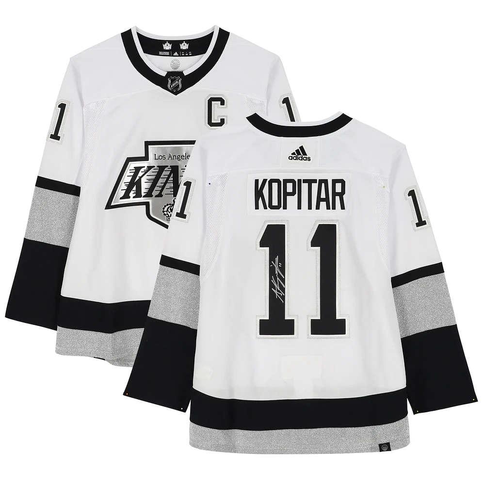 Anze Kopitar Los Angeles Kings Autographed White Alternate adidas Authentic Jersey