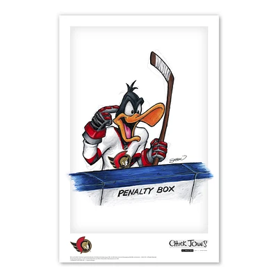 Daffy Duck Ottawa Senators 11" x 17" Looney Tunes Poster Print