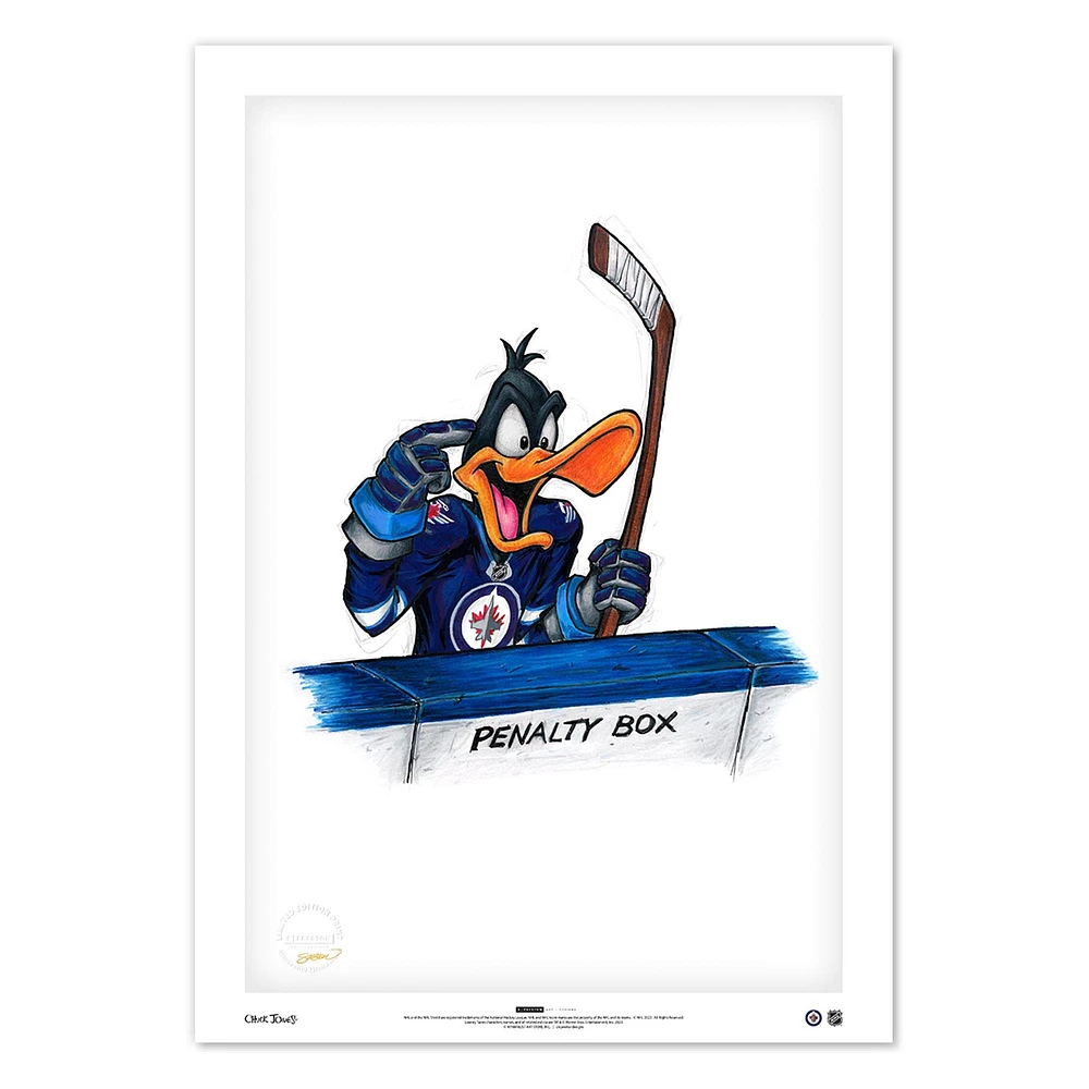 Daffy Duck Winnipeg Jets 14" x 20" Looney Tunes Limited Edition Fine Art Print
