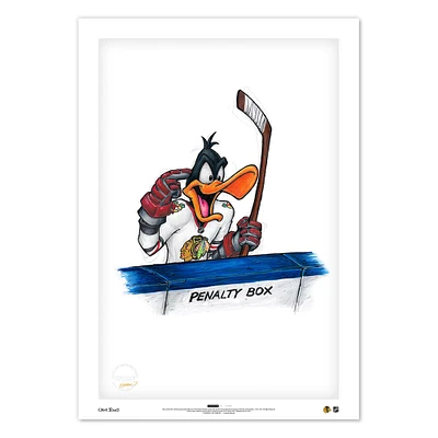 Daffy Duck Chicago Blackhawks 14" x 20" Looney Tunes Limited Edition Fine Art Print