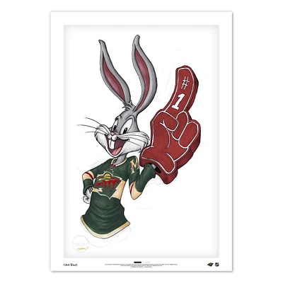 Bugs Bunny Minnesota Wild 24" x 36" Looney Tunes Limited Edition Fine Art Print