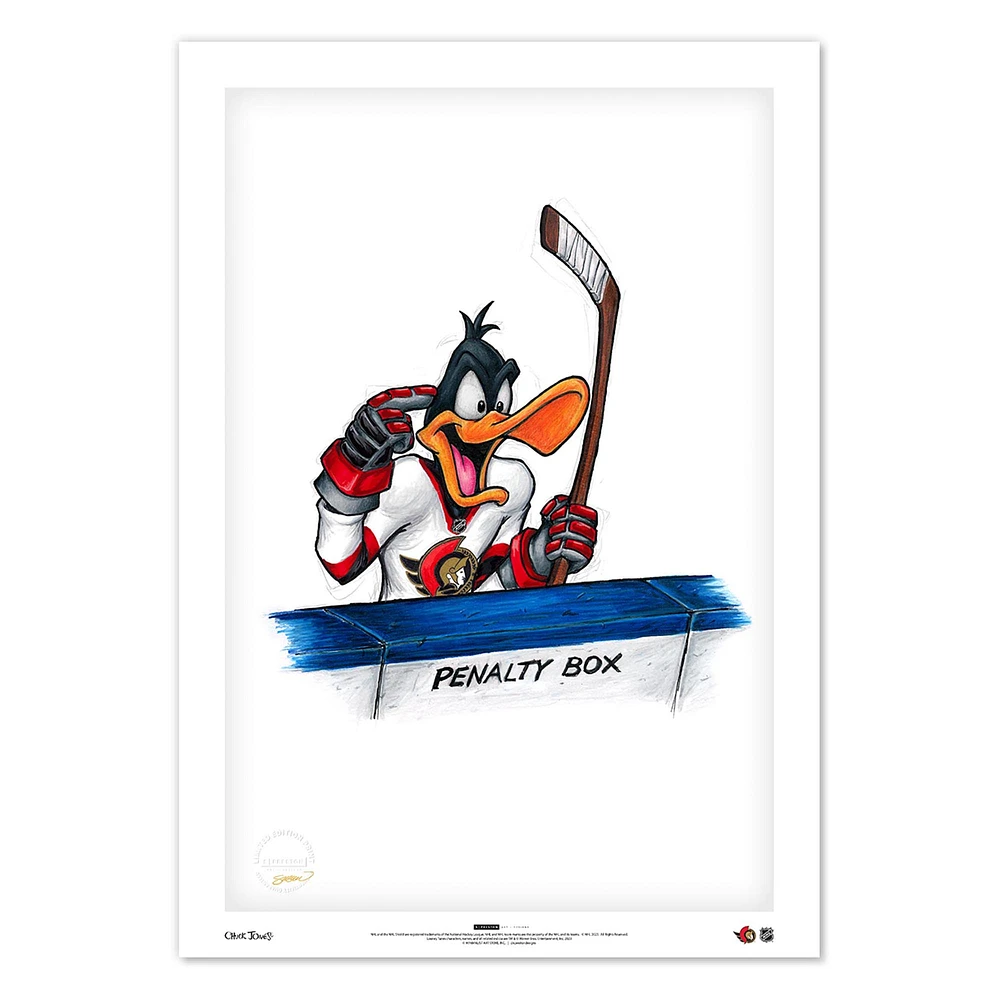 Daffy Duck Ottawa Senators 24" x 36" Looney Tunes Limited Edition Fine Art Print