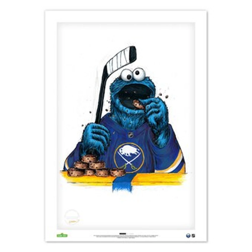 Cookie Monster Buffalo Sabres 14" x 20" Sesame Street Limited Edition Fine Art Print