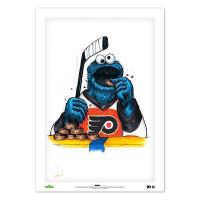 Cookie Monster Philadelphia Flyers 24" x 36" Sesame Street Limited Edition Fine Art Print