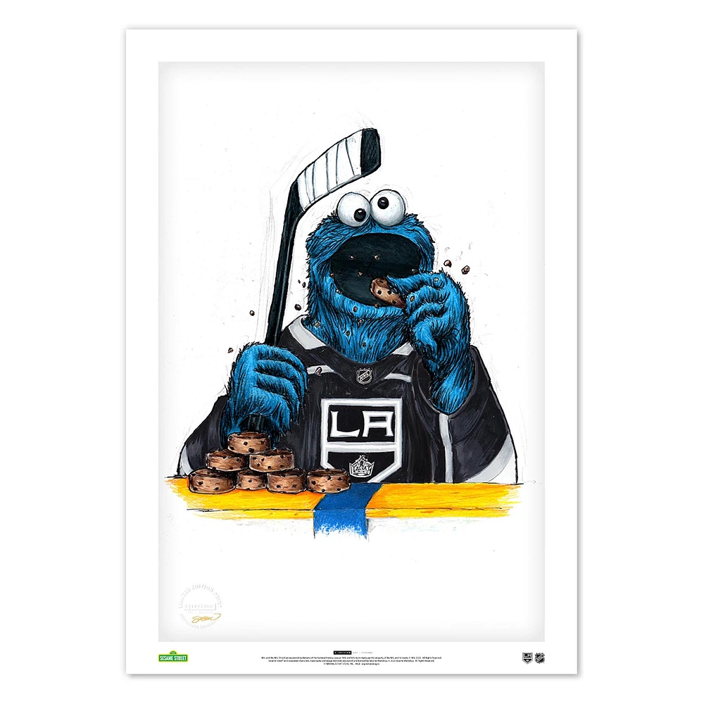 Cookie Monster Los Angeles Kings 24" x 36" Sesame Street Limited Edition Fine Art Print
