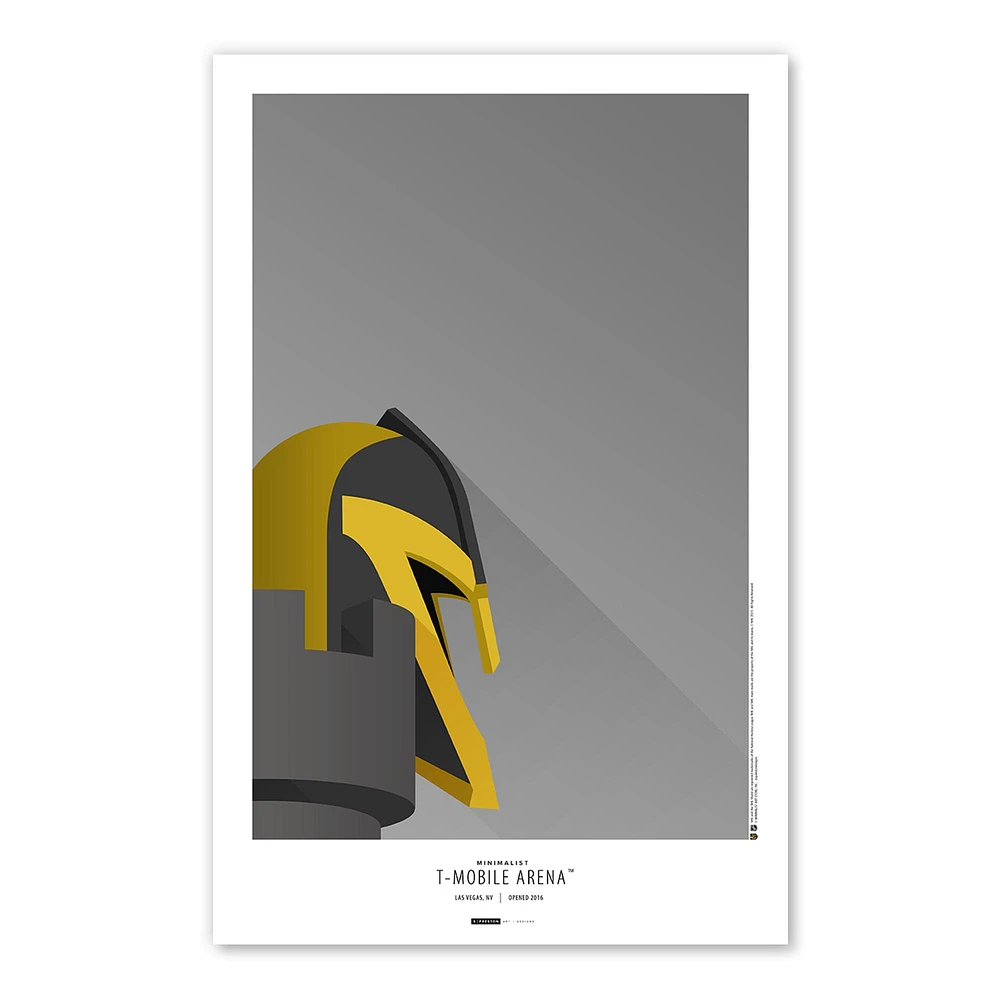Vegas Golden Knights 11" x 17" T-Mobile Arena Minimalist Stadium Poster Print