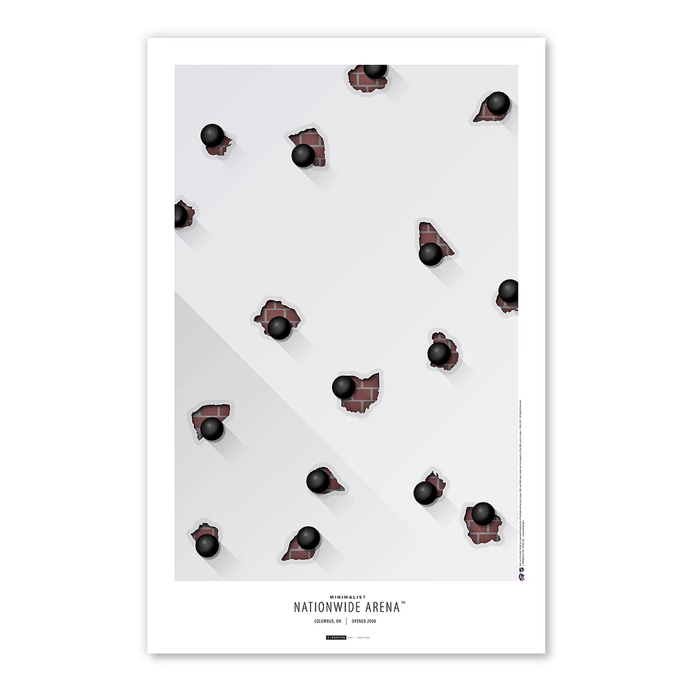 Columbus Blue Jackets 11" x 17" Minimalist Nationwide Arena Poster Print