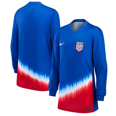 Youth Nike Blue USMNT 2024 Away Replica Long Sleeve Jersey
