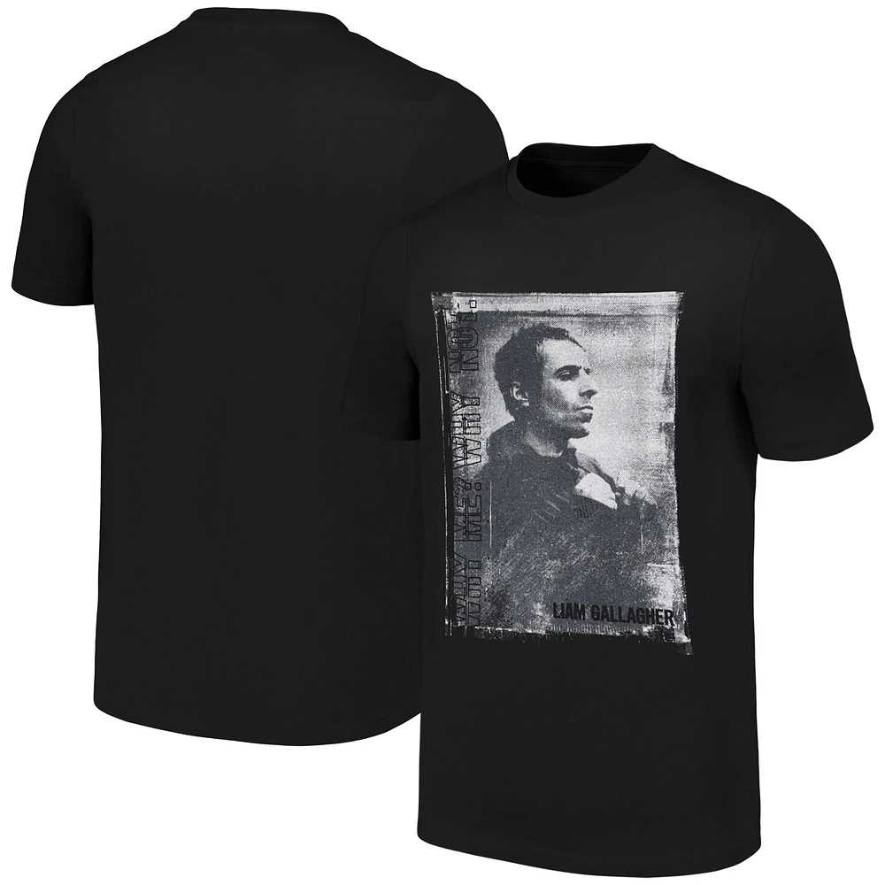Unisex Black Liam Gallagher Monochrome T-Shirt