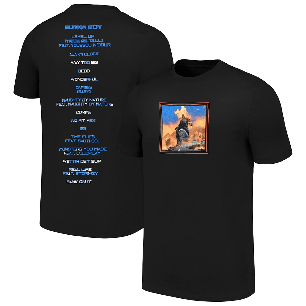 Unisex Black Burna Boy Album Tracks T-Shirt