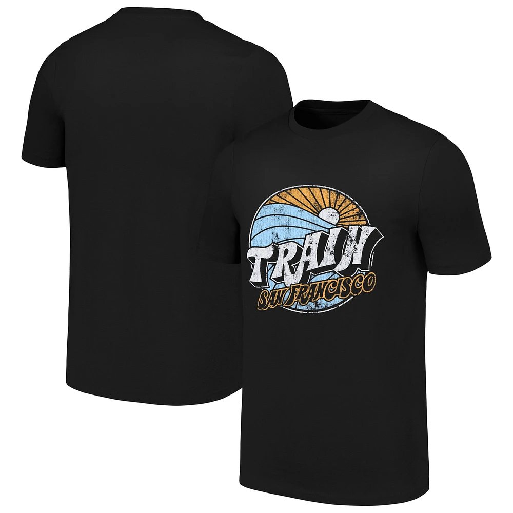 Unisex Black Train Wave T-Shirt