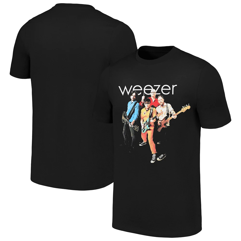 Unisex Black Weezer Band Photo T-Shirt