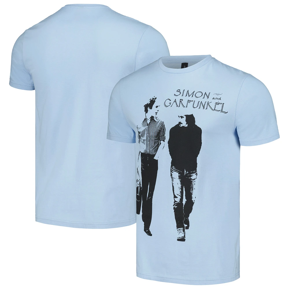 Unisex Light Blue Simon & Garfunkel Walking T-Shirt
