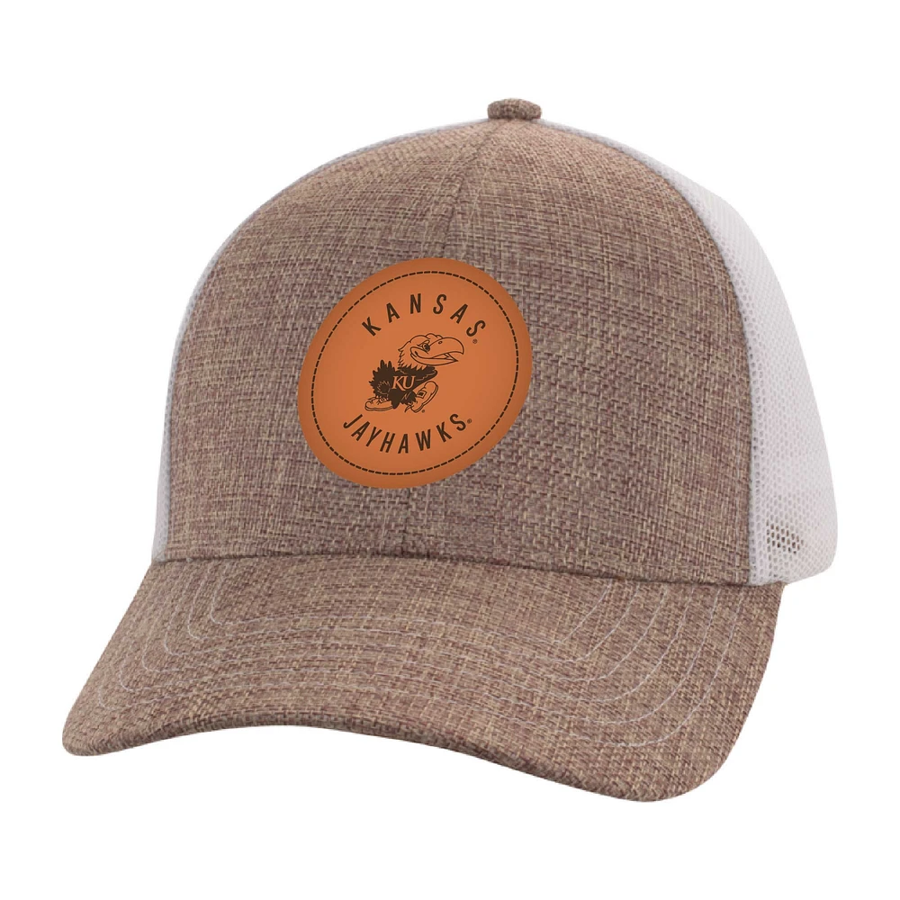 Men's Ahead Tan/White Kansas Jayhawks Pregame Adjustable Hat