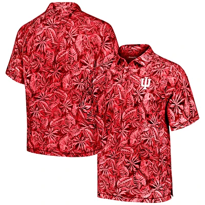 Men's Tommy Bahama Crimson Indiana Hoosiers Tropical Score IslandZone Polo