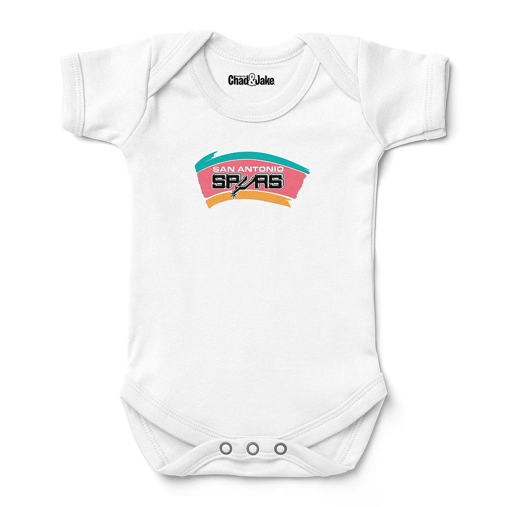 Newborn & Infant Chad Jake White San Antonio Spurs Hardwood Classic Bodysuit