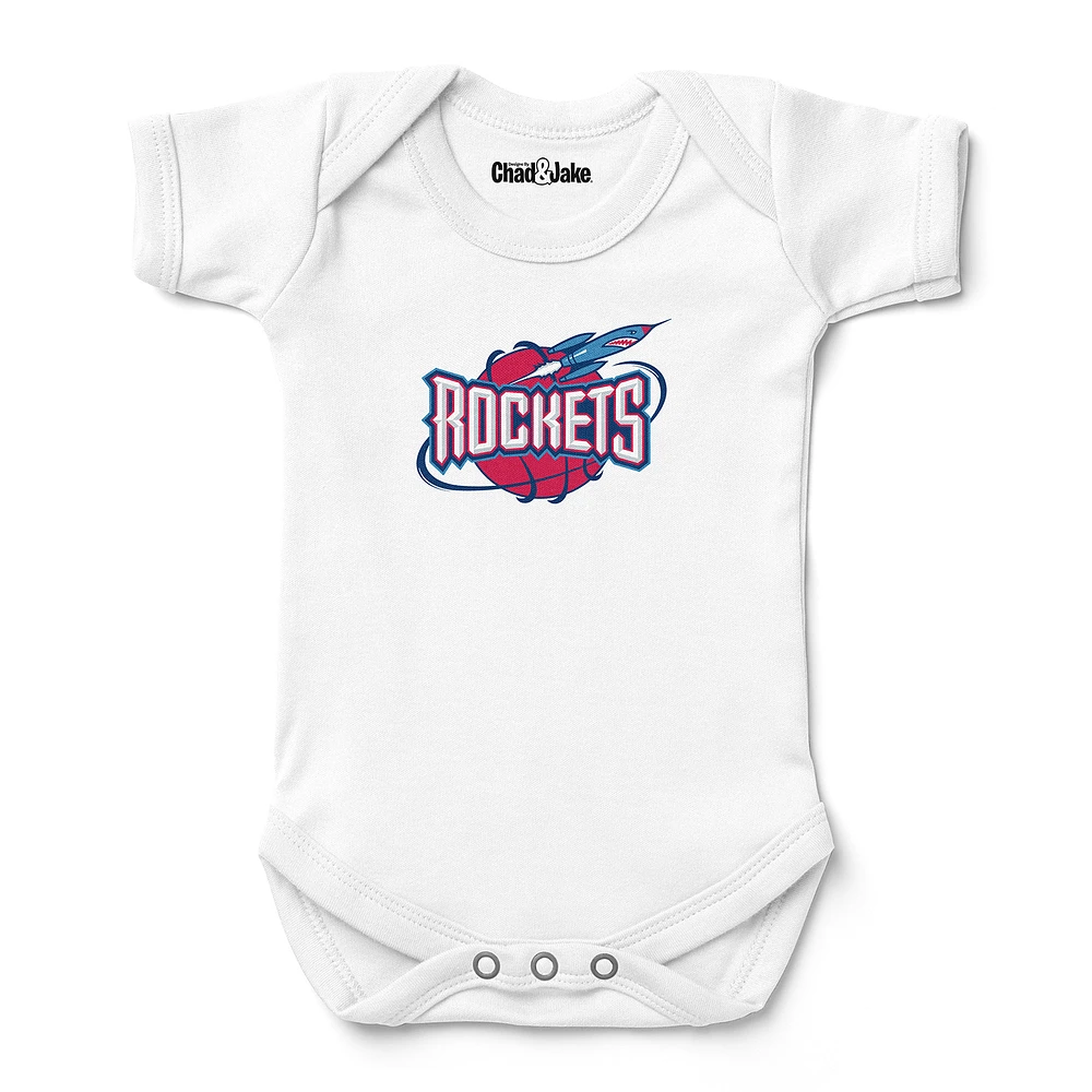 Newborn & Infant Chad Jake White Houston Rockets Hardwood Classic Bodysuit