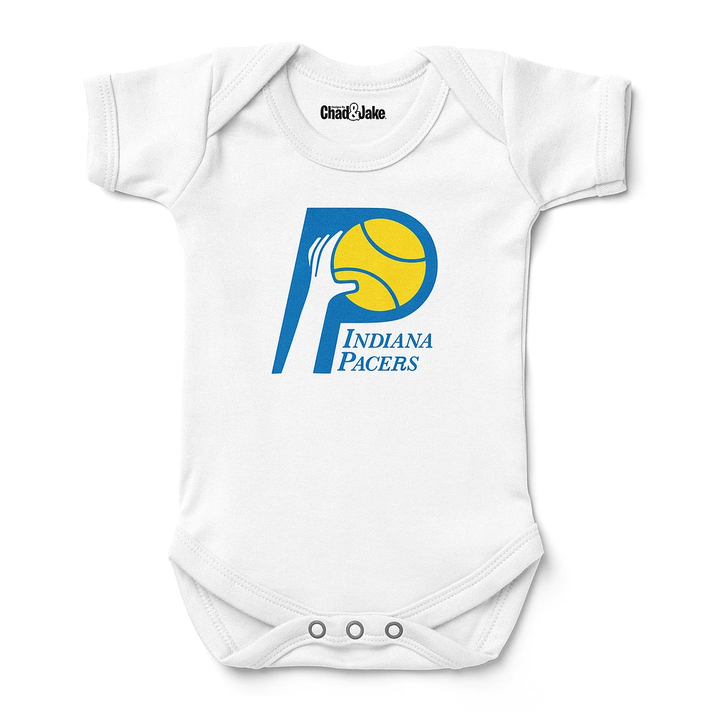 Newborn & Infant Chad Jake White Indiana Pacers Hardwood Classic Bodysuit