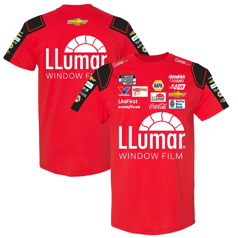 Men's Hendrick Motorsports Team Collection Red/Black Chase Elliott Llumar Uniform T-Shirt