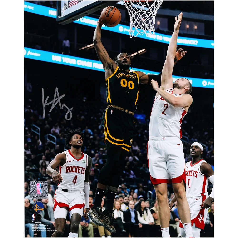 Jonathan Kuminga Golden State Warriors Autographed 8" x 10" Dunk vs. Houston Rockets Photograph