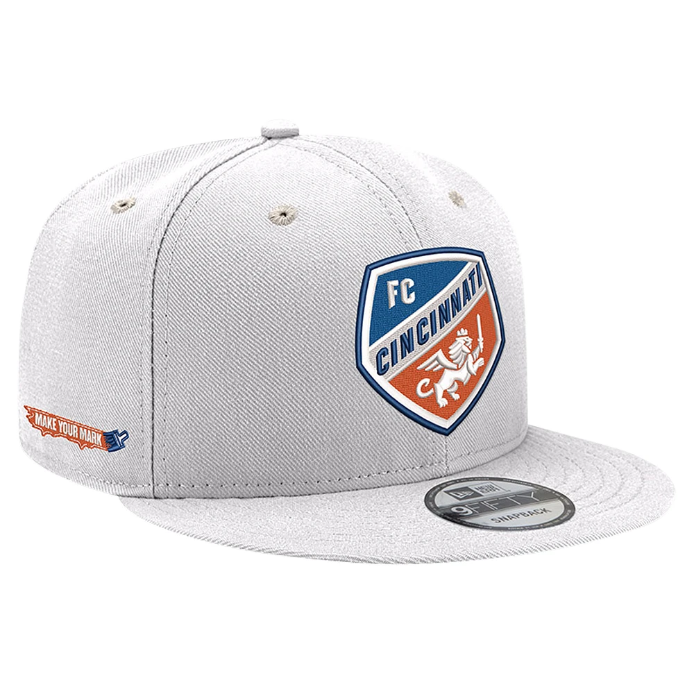 Men's New Era White FC Cincinnati Jersey Hook 9FIFTY Snapback Hat