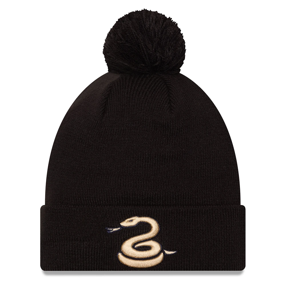 Men's New Era Black Philadelphia Union Jersey Hook Cuff Knit Hat with Pom