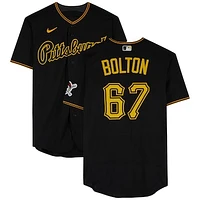 Cody Bolton Pittsburgh Pirates Game-Used #67 Black Jersey vs. Washington Nationals on April 29, 2023 - Game Two of Doubleheader - MLB Debut