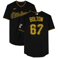 Cody Bolton Pittsburgh Pirates Game-Used #67 Black Jersey vs. Washington Nationals on April 29, 2023 - Game Two of Doubleheader - MLB Debut