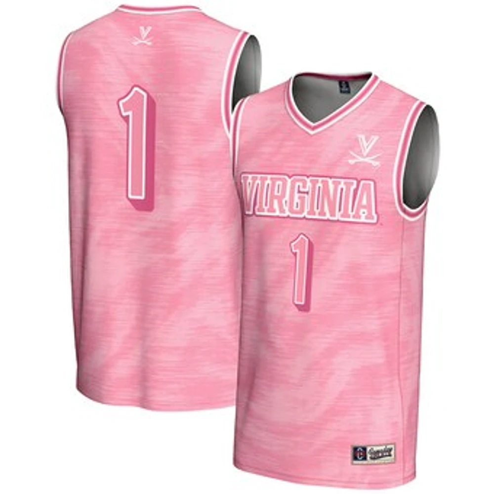 Unisex GameDay Greats #1 Pink Virginia Cavaliers Lightweight Basketball Jersey