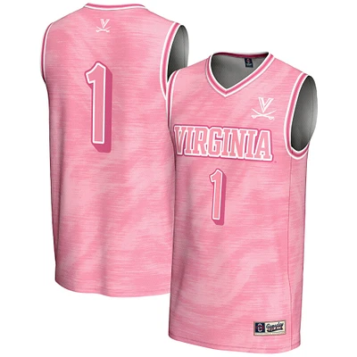 Unisex GameDay Greats #1 Pink Virginia Cavaliers Lightweight Basketball Jersey