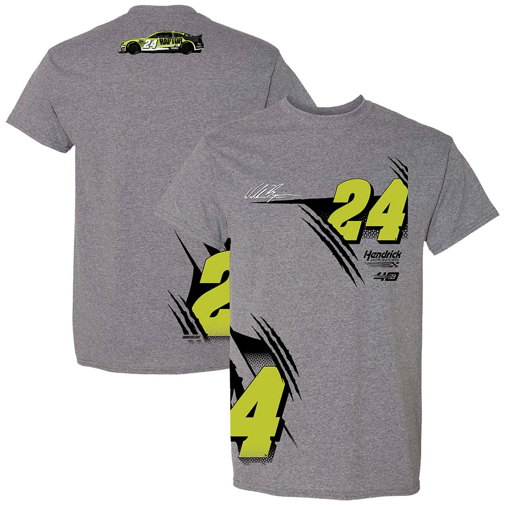 Men's Hendrick Motorsports Team Collection Heather Charcoal William Byron Raptor T-Shirt