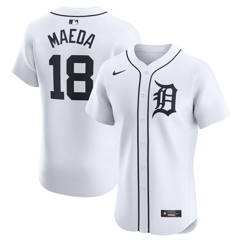Men's Nike Kenta Maeda White Detroit Tigers Home Elite Player Jersey