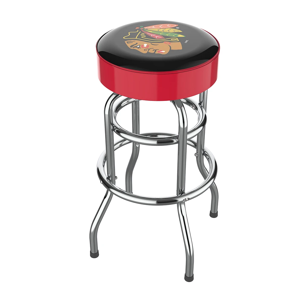 Imperial Chicago Blackhawks Chrome Bar Stool
