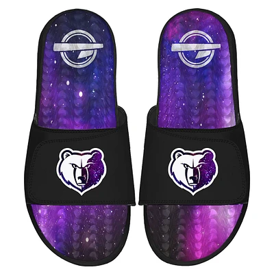 Men's ISlide Black Memphis Grizzlies Galaxy Gel Slide Sandals
