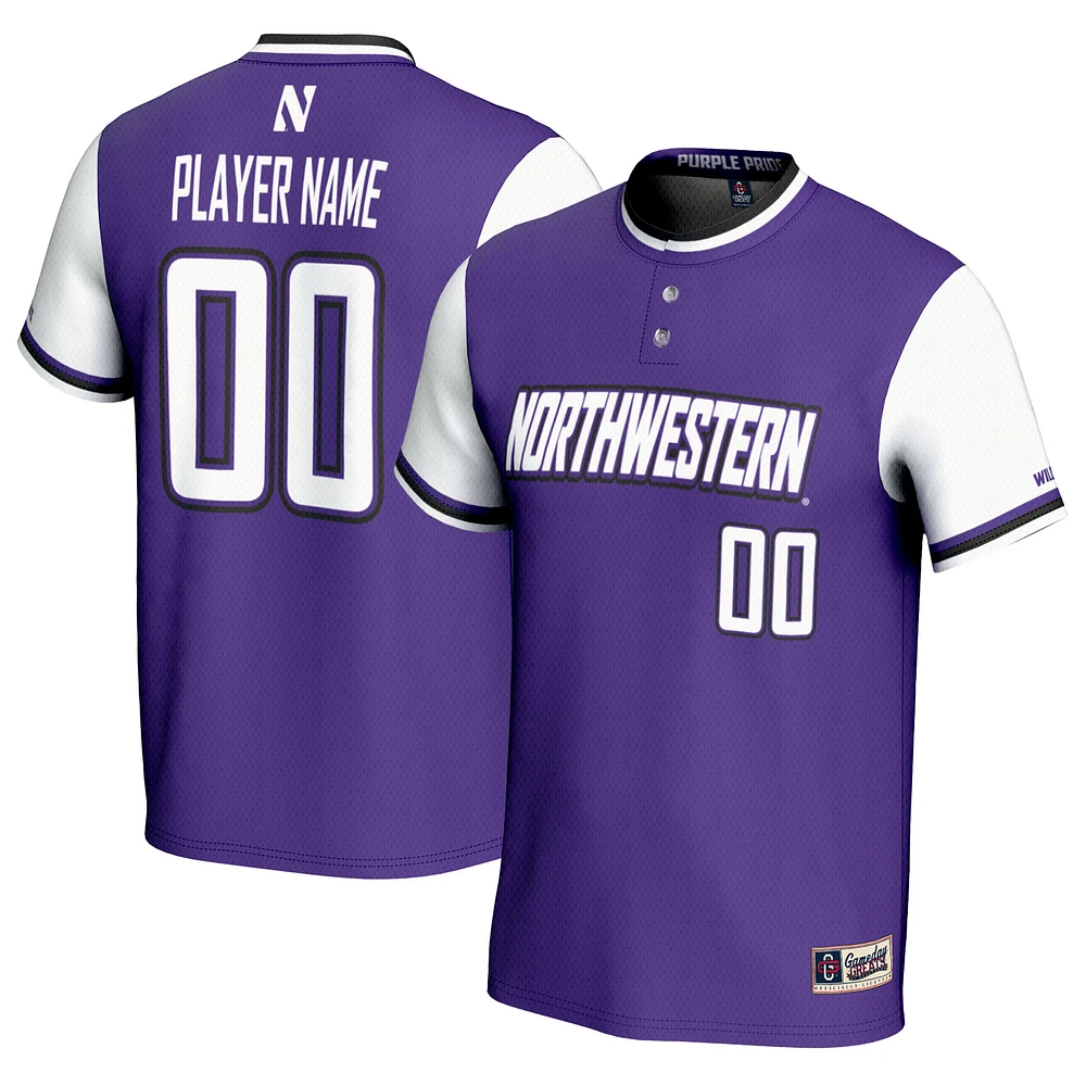 Unisex GameDay Greats Northwestern Wildcats NIL Pick-A-Player Lightweight Softball Jersey