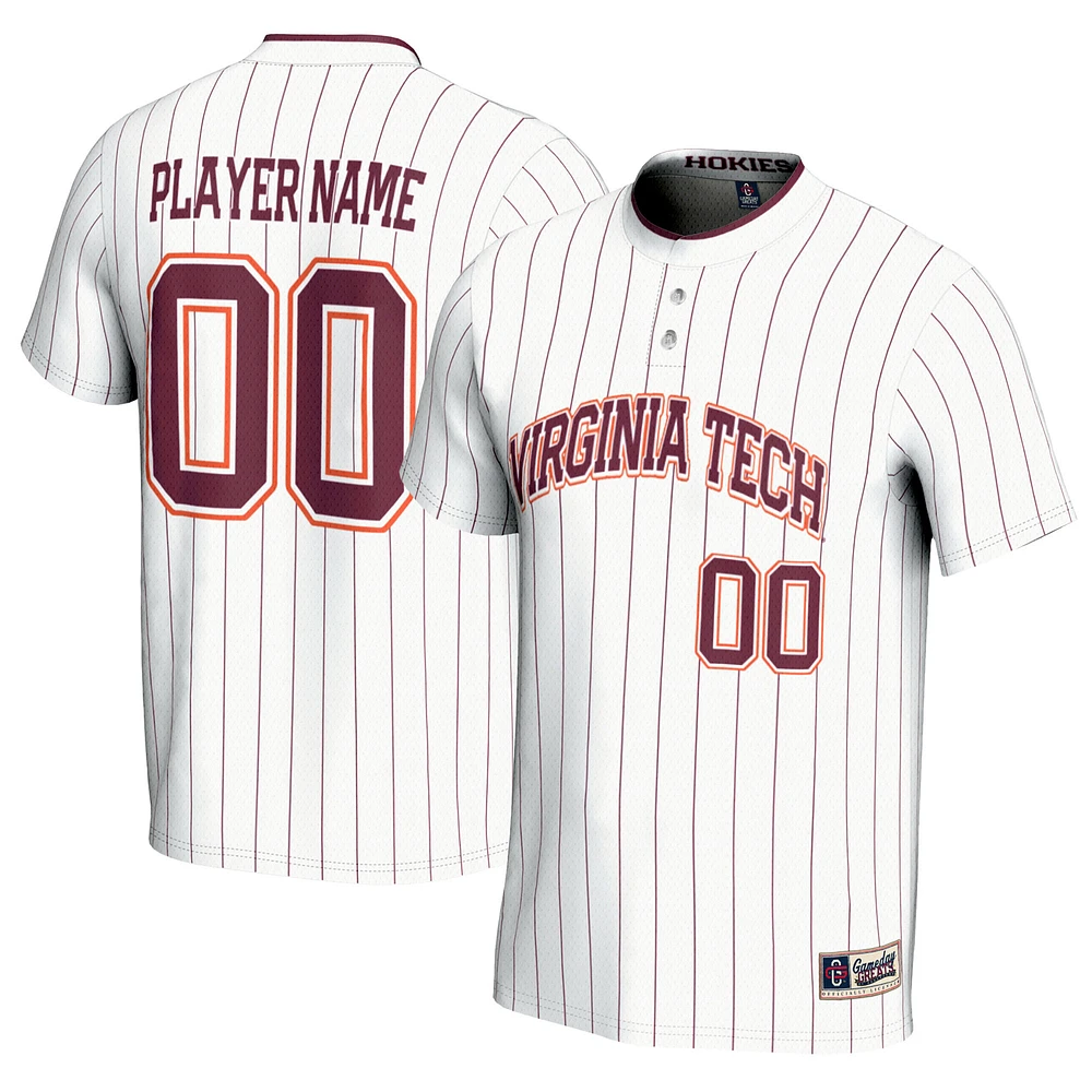 Unisex GameDay Greats White Virginia Tech Hokies NIL Pick-A-Player Lightweight Softball Jersey