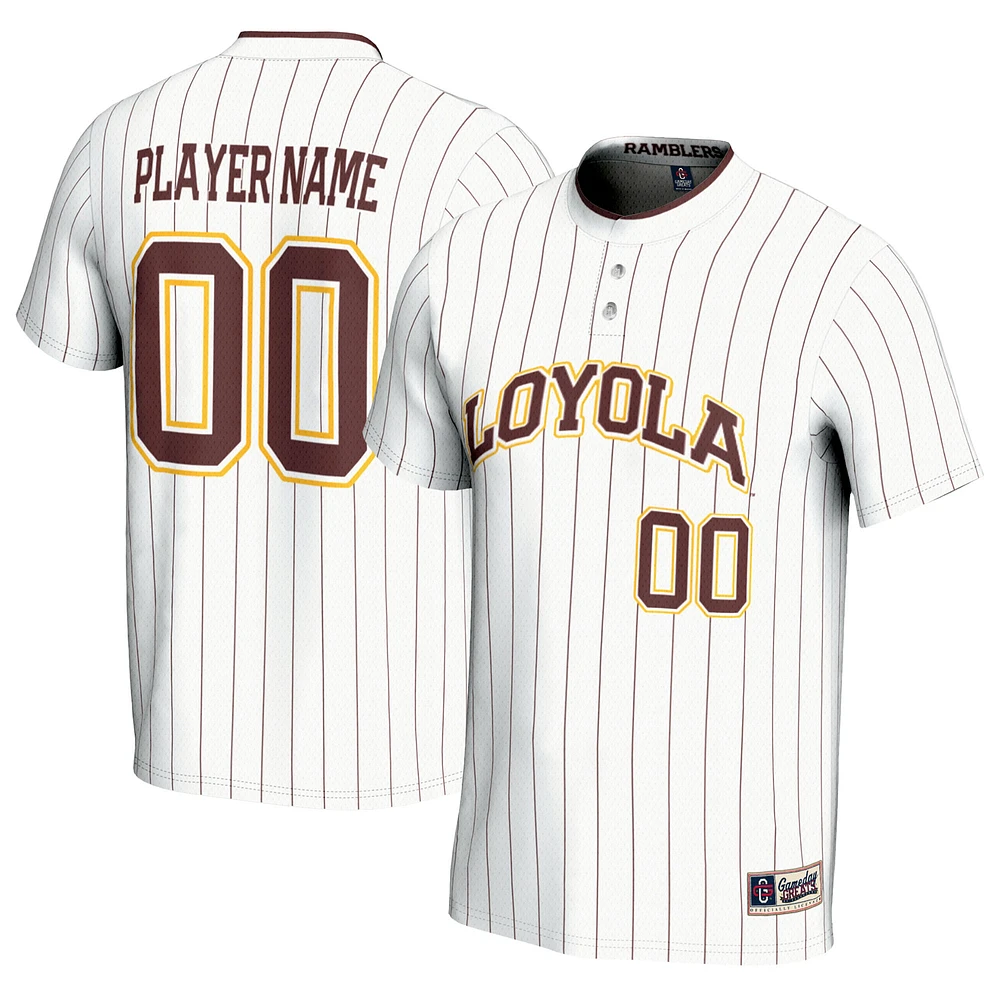 Unisex GameDay Greats White Loyola Chicago Ramblers NIL Pick-A-Player Lightweight Softball Jersey